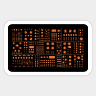 Modular Synthesizer 2 Orange Sticker